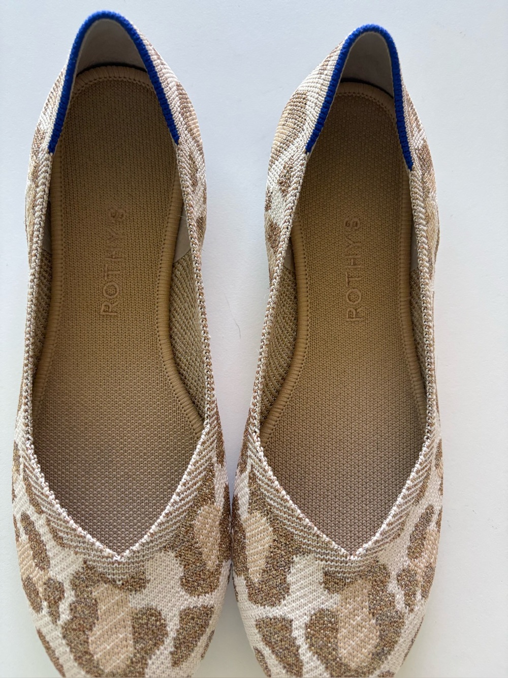 Rothy’s Shimmer Desert Cat Women’s Ballet Flats in Beige Gold Size 8.5 - Picture 5 of 11